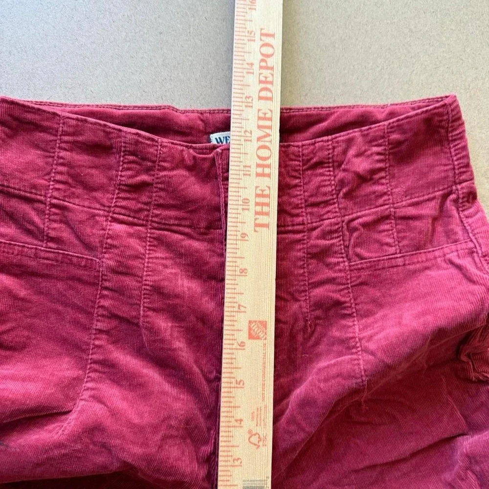 Free People We The Free Red Corduroy Flare Pants Womens 27 Boho Bell Bottom